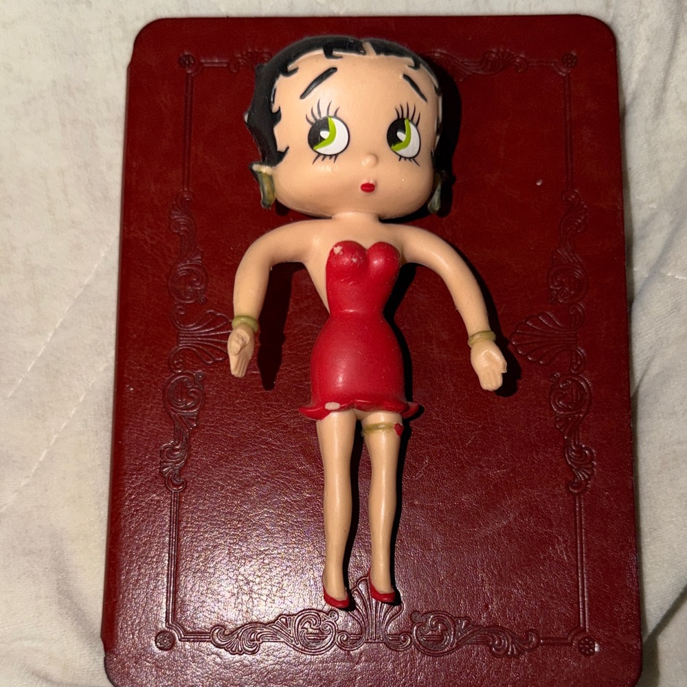 Vintage Betty Boop Red Dress Cartoon Figurine